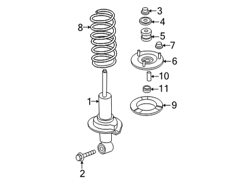 ABSORBER KIT - SHOCK, FRONT Diagram for E6110-9BU1B