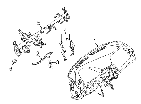 Panel & Pad Assy-Instrument Diagram for 68200-9DL0A