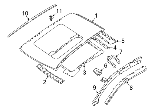 SERVICE FILE ROOF Diagram for 73112-9UH3A