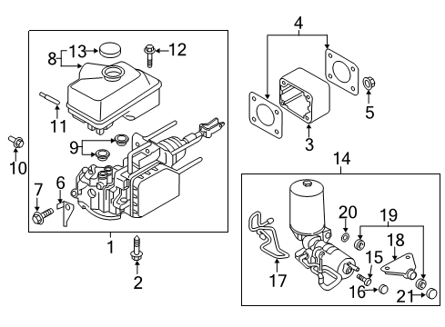 Cylinder Assy-Brake Master Diagram for 46010-9FV7B