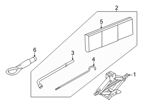 Tool Set Diagram for 99501-6RR0A