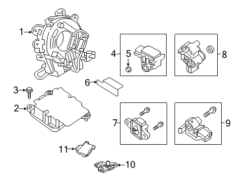 Sensor-Side Air Bag,Center Diagram for 98820-9FW9A