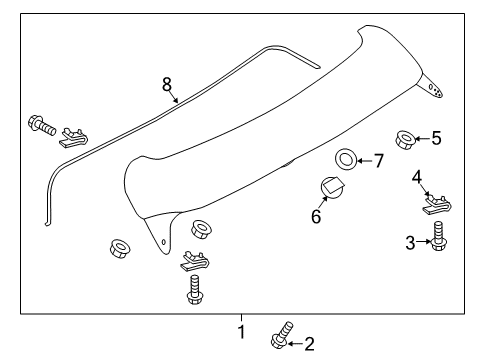Air Spoiler Assy-Rear Diagram for 96030-6MR1E