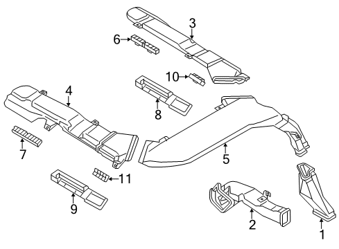 Duct-VENTILATOR, Rear Diagram for 27982-6JF1A