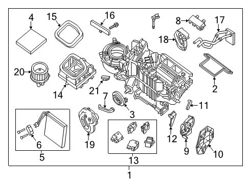 Heat EXCHANGER-Internal Diagram for 92446-9BT0B