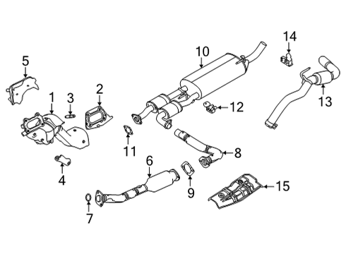 Cover-Exhaust Manifold Diagram for 16590-9BT0B