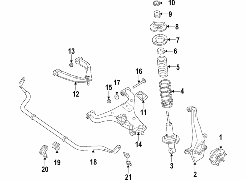 Link COMPL-Front Suspension,Lower LH Diagram for 54501-EZ50C