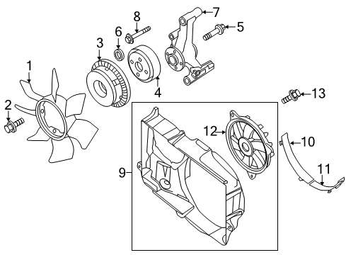 2020 Nissan NV Cooling System, Radiator, Water Pump, Cooling Fan Diagram 2