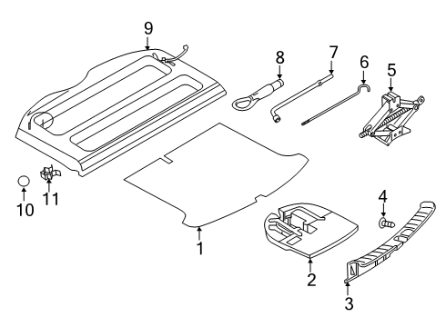 Box Assy-Luggage Floor,Center Diagram for 84975-5R00A