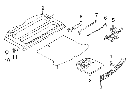 2020 Nissan Kicks Interior Trim - Rear Body Diagram