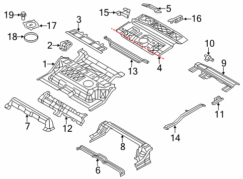 Plate-Seat Belt Anchor Diagram for 74580-6JR0A