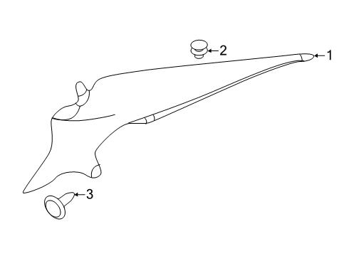 2020 Nissan Altima Interior Trim - Quarter Panels Diagram