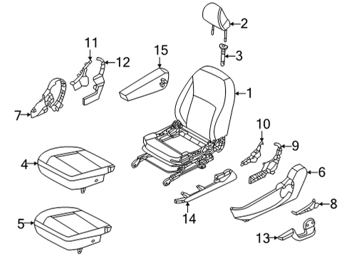 Pad Assy-Cushion,Front Seat LH Diagram for 87361-5EE0A