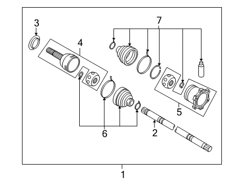 2021 Nissan GT-R Drive Axles - Rear Diagram