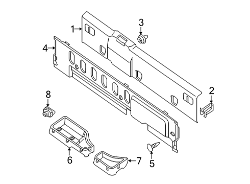 Garnish-Back Panel Diagram for 79911-9BU0A