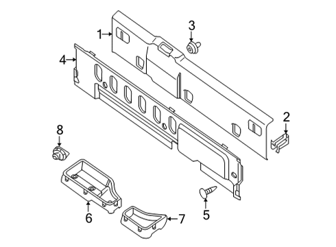 Finisher Assy-Rear Panel Diagram for 79900-9BU1A