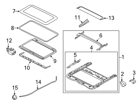 2020 Nissan Pathfinder Sunroof Diagram 1