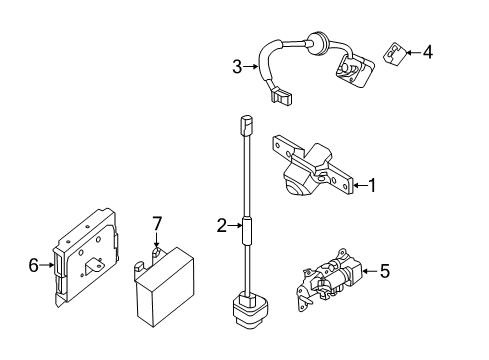 Camera Assy-Back View Diagram for 28442-9TB0D