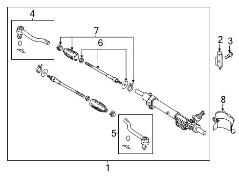 2020 Nissan Pathfinder Steering Column & Wheel, Steering Gear & Linkage Diagram 3