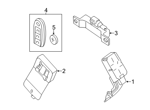 2020 Nissan Pathfinder Keyless Entry Components Diagram