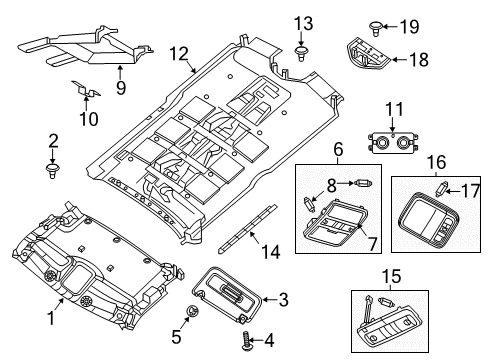 2021 Nissan NV Interior Trim - Roof Diagram 3