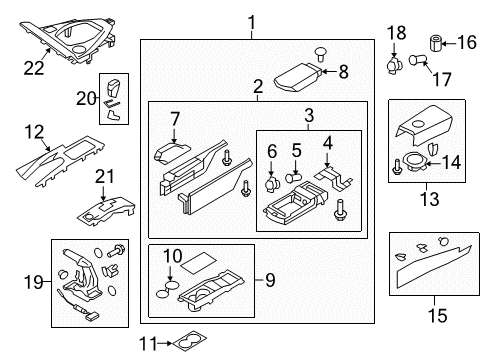 Lid-Console Box Diagram for 96920-6HT1E