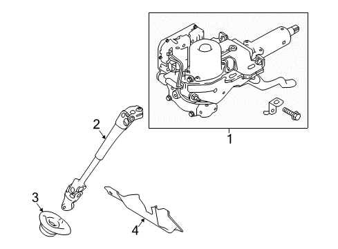 2022 Nissan Rogue Sport Steering Column & Wheel, Steering Gear & Linkage Diagram 2