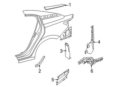 Closing Plate-Rear Bumper,LH Diagram for 78819-6LB0A