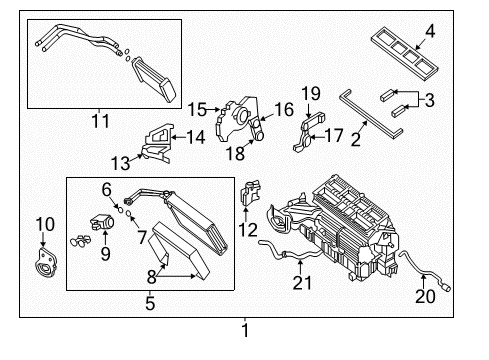 2020 Nissan NV HVAC Case Diagram