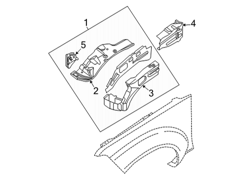 Hoodledge Assy-RH Diagram for 64100-9BU0A