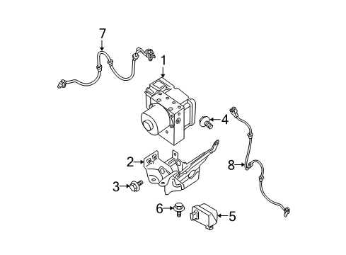 2021 Nissan Frontier Anti-Lock Brakes Diagram 1