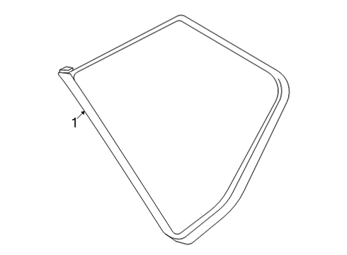 Glass Assy-Side Window,LH Diagram for 83301-6RA0A