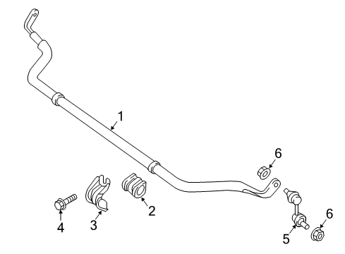 2020 Nissan Titan Stabilizer Bar & Components - Front Diagram 2