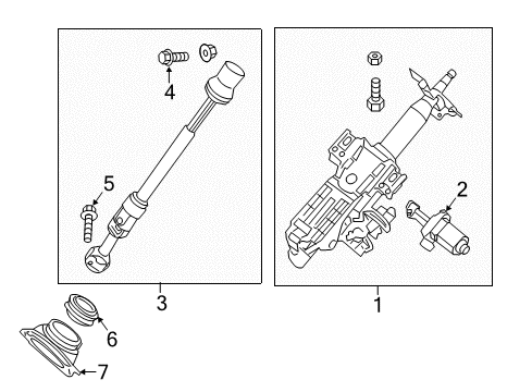 2020 Nissan Pathfinder Steering Column & Wheel, Steering Gear & Linkage Diagram 2