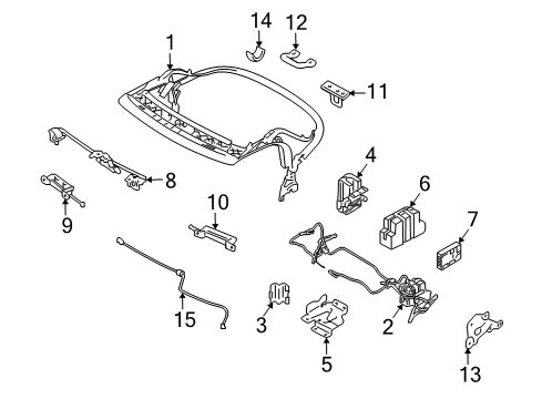 2020 Nissan 370Z Frame & Components - Convertible Top Diagram