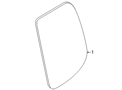 Glass Assy-Rear Door Window,RH Diagram for 82300-9BU1B