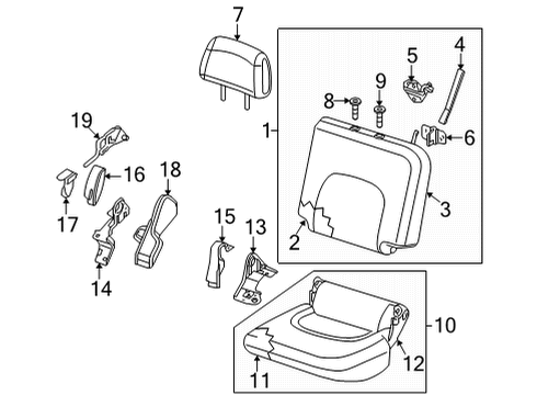 Back Assy-Rear Seat,LH Diagram for 88650-9BU3C