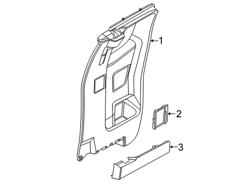 Finisher Assy-Rear Door,LH Diagram for 82901-9BU1A