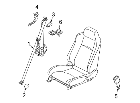 2020 Nissan 370Z Front Seat Belts Diagram 2