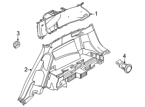 Garnish-Rear Pillar,RH Diagram for 76934-6RA1A