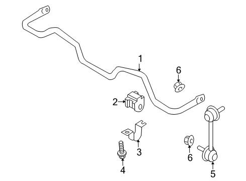 2020 Nissan 370Z Stabilizer Bar & Components - Rear Diagram