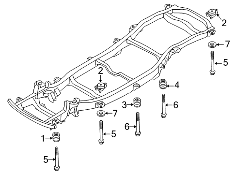 2021 Nissan Armada Frame & Components Diagram 1