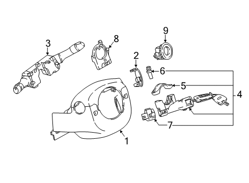 2022 Nissan Rogue Sport Shroud, Switches & Levers Diagram