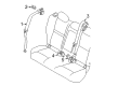 Diagram for 2021 Nissan Rogue Sport Seat Belt - 86884-6MR0A