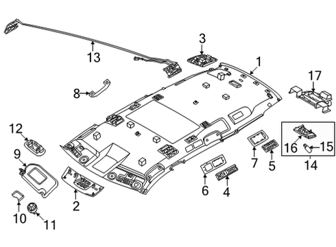 Nissan 82001-63892 BODY ASSY-MAP LAMP