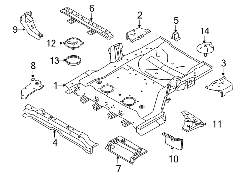 Nissan 74888-9UF0A INSULATOR-Rear Floor, Rear