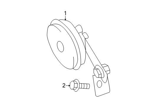 Nissan 25610-6WK0A Horn Assembly - Electric High