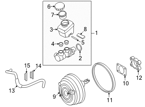 Nissan D7210-6HT0A Booster Assy-Brake