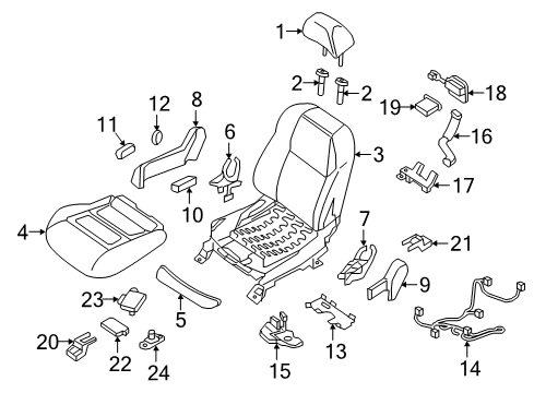 Nissan 87311-9DJ7C Pad-FRT St CUSH