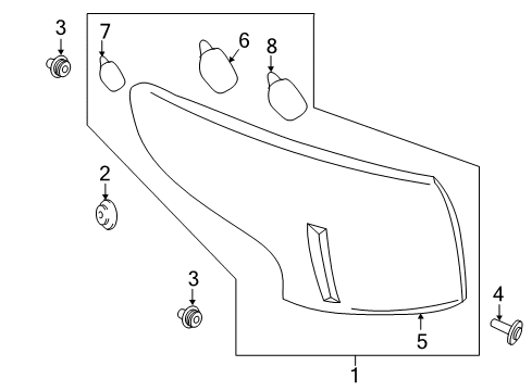 Nissan 26260-AB000 Socket Assy-Turn Signal Lamp